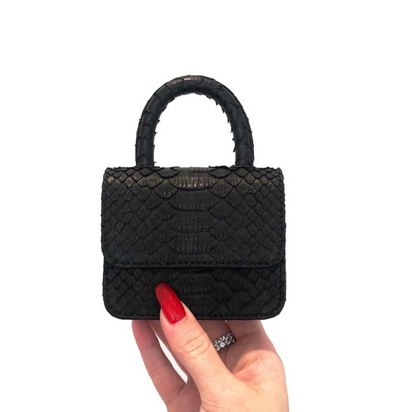 ITSY BITSY MICRO MINI BLACK TOP HANDLE BAG