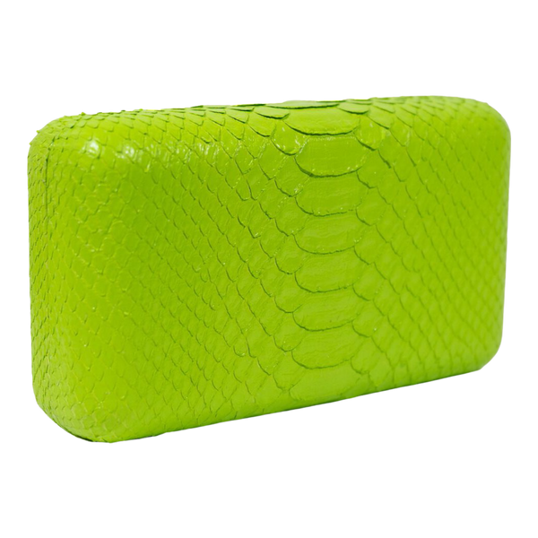 CLUTCH PYTHON NEON GREEN Gelareh Mizrahi