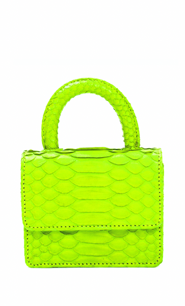 Mademoiselle George Mini Neon Green Purse Mini Neon Green Bag Top