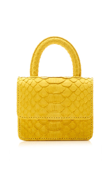 ITSY BITSY MICRO MINI YELLOW TOP HANDLE BAG