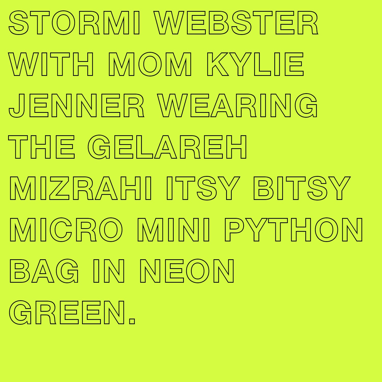 Gelareh Mizrahi Mico Mini Python Top Handle Bag - Neon Green – Kith